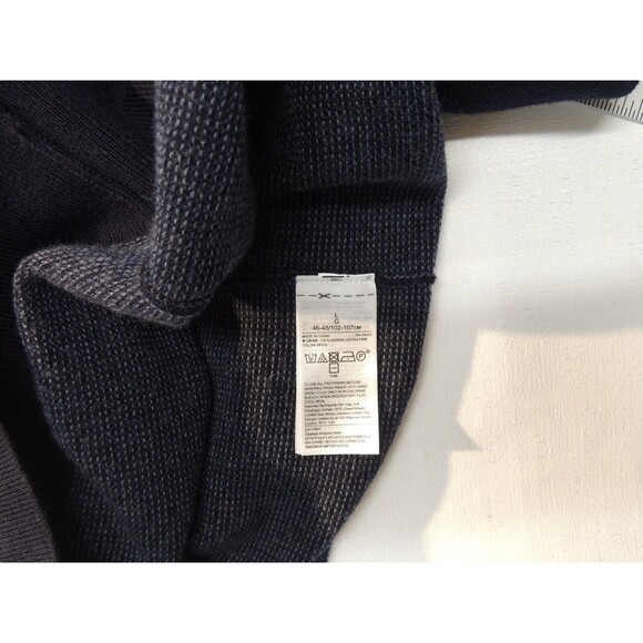 Banana Republic Baruffa Merino Wool Birdsey Quarter Zip Sweater Sz. Large - Picture 8 of 9